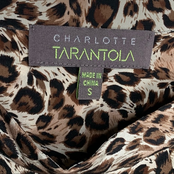 Charlotte Tarantola Silk Leopard High Low Skirt - Picture 6 of 7